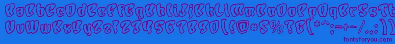CHARO    Font – Purple Fonts on Blue Background