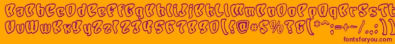 CHARO    Font – Purple Fonts on Orange Background