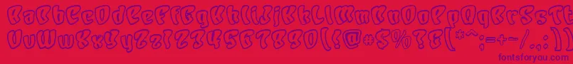 CHARO    Font – Purple Fonts on Red Background