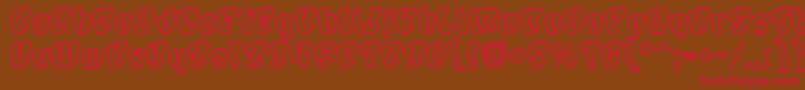 CHARO    Font – Red Fonts on Brown Background