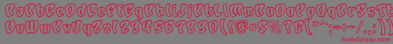 CHARO    Font – Red Fonts on Gray Background