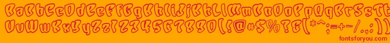 CHARO    Font – Red Fonts on Orange Background