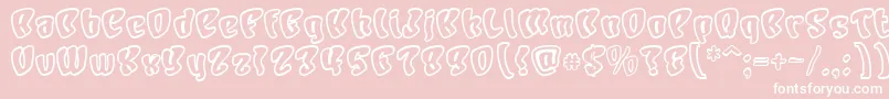 CHARO    Font – White Fonts on Pink Background