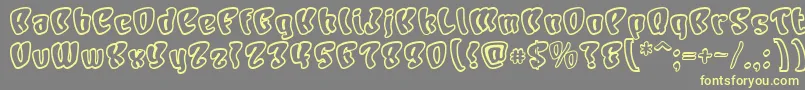CHARO    Font – Yellow Fonts on Gray Background