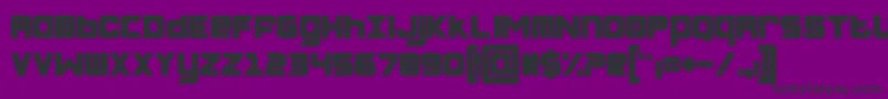 CHARRED ZARD Clean-fontti – mustat fontit violetilla taustalla