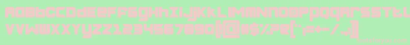 CHARRED ZARD Clean Font – Pink Fonts on Green Background