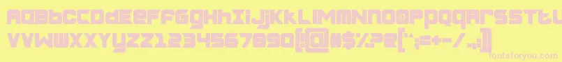 CHARRED ZARD Clean Font – Pink Fonts on Yellow Background