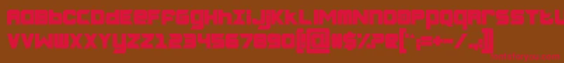 CHARRED ZARD Clean Font – Red Fonts on Brown Background