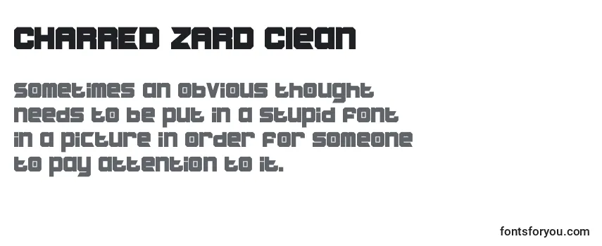 Przegląd czcionki CHARRED ZARD Clean