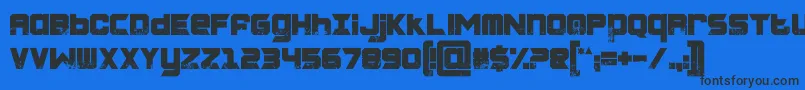 CHARRED ZARD Font – Black Fonts on Blue Background
