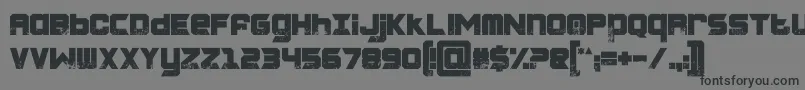 CHARRED ZARD Font – Black Fonts on Gray Background
