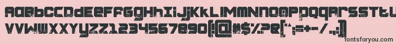 フォントCHARRED ZARD – ピンクの背景に黒い文字