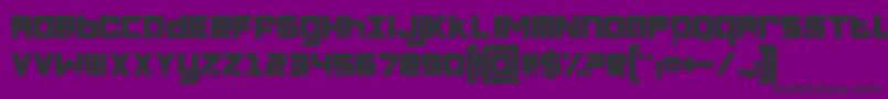 CHARRED ZARD Font – Black Fonts on Purple Background