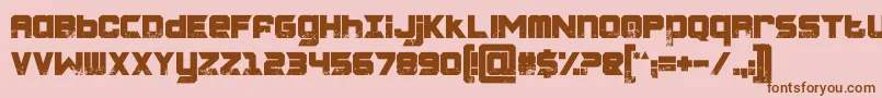 CHARRED ZARD Font – Brown Fonts on Pink Background