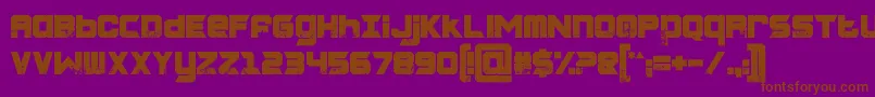 Шрифт CHARRED ZARD – коричневые шрифты на фиолетовом фоне