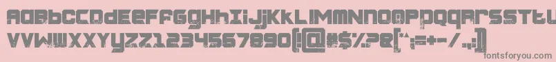 CHARRED ZARD Font – Gray Fonts on Pink Background