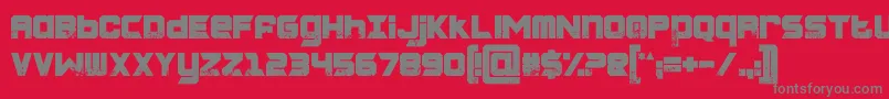 CHARRED ZARD Font – Gray Fonts on Red Background