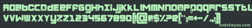 CHARRED ZARD Font – Green Fonts on Black Background