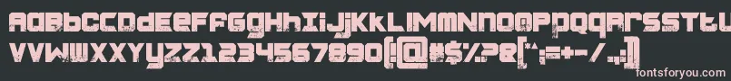 CHARRED ZARD Font – Pink Fonts on Black Background