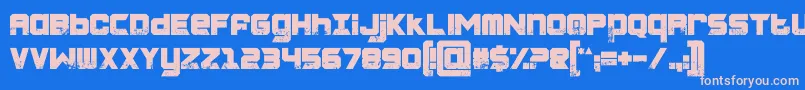 CHARRED ZARD Font – Pink Fonts on Blue Background