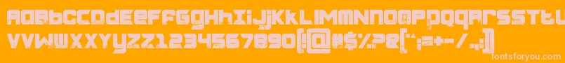 CHARRED ZARD Font – Pink Fonts on Orange Background