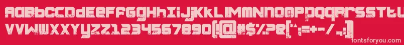 CHARRED ZARD Font – Pink Fonts on Red Background