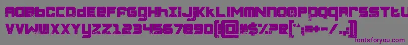 Шрифт CHARRED ZARD – фиолетовые шрифты на сером фоне