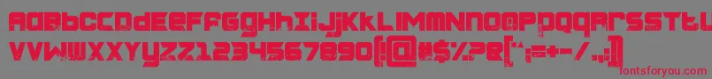 CHARRED ZARD Font – Red Fonts on Gray Background