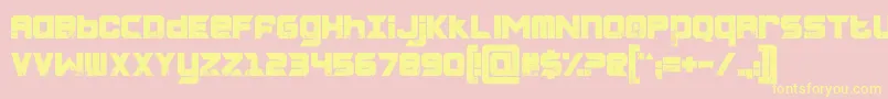CHARRED ZARD Font – Yellow Fonts on Pink Background