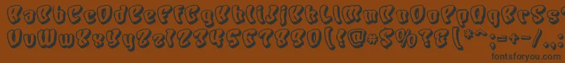 CHARS    Font – Black Fonts on Brown Background