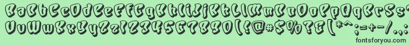 CHARS    Font – Black Fonts on Green Background