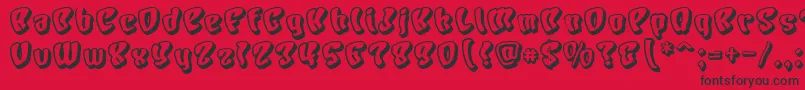 CHARS    Font – Black Fonts on Red Background