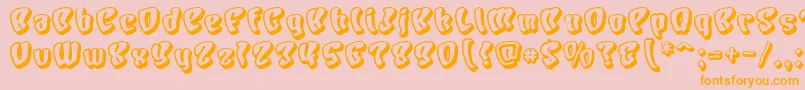 CHARS    Font – Orange Fonts on Pink Background