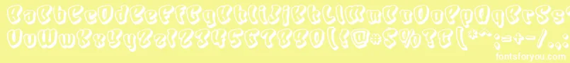 CHARS    Font – White Fonts on Yellow Background