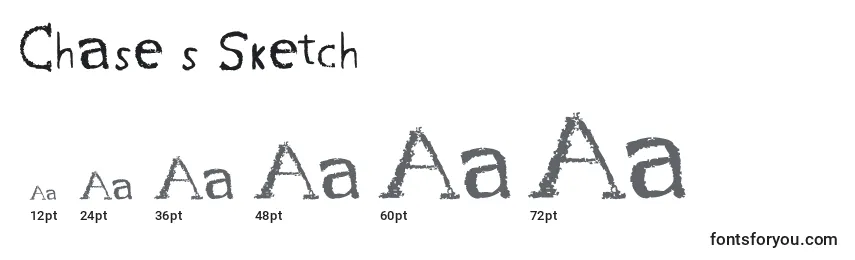 Chase s Sketch Font Sizes