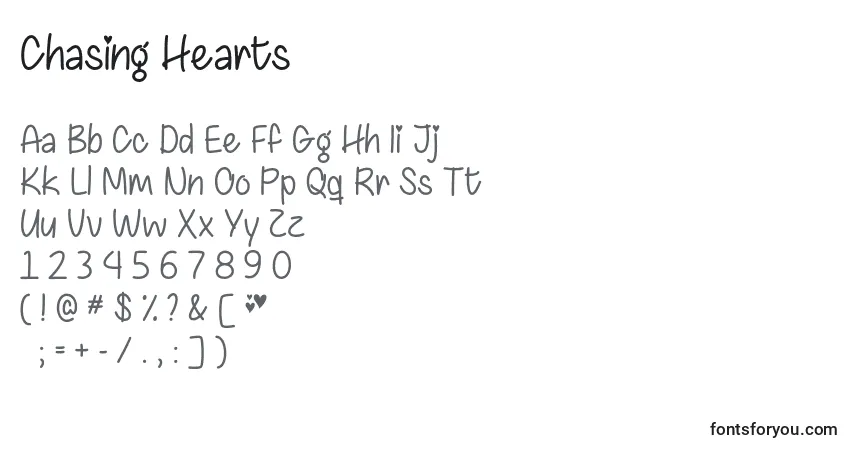 Fuente Chasing Hearts   - alfabeto, números, caracteres especiales