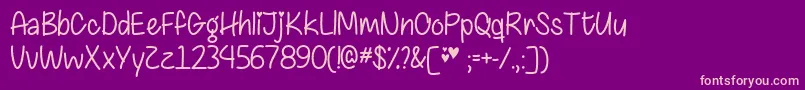 Chasing Hearts   Font – Pink Fonts on Purple Background