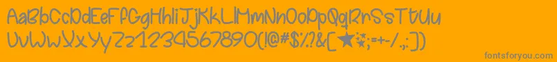 Chasing Stars   Font – Gray Fonts on Orange Background
