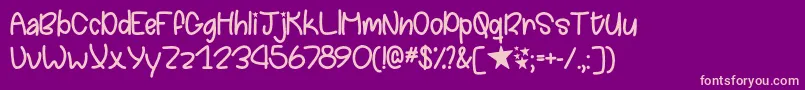 Chasing Stars   Font – Pink Fonts on Purple Background