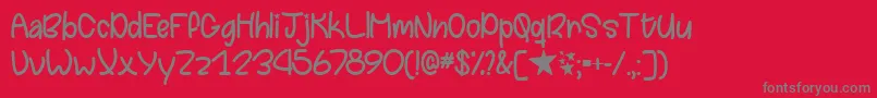 Chasing Stars   Font – Gray Fonts on Red Background