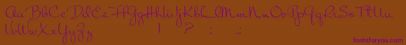 Шрифт Chat Moss – фиолетовые шрифты на коричневом фоне