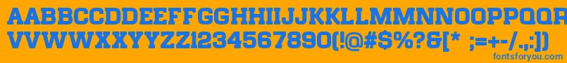 Fonte ChateaudeGarage FREE FOR PERSONAL USE ONLY 1 01 – fontes azuis em um fundo laranja