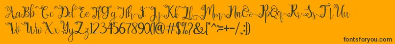 chathaleya Font – Black Fonts on Orange Background