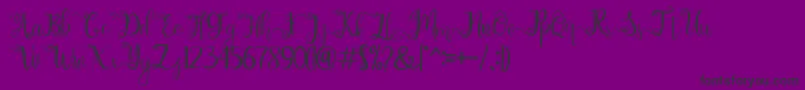 フォントchathaleya – 紫の背景に黒い文字