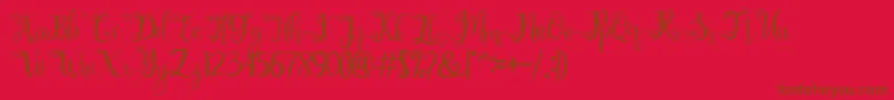 En savoir plus sur la police chathaleya Police chathaleya – polices brunes sur fond rouge