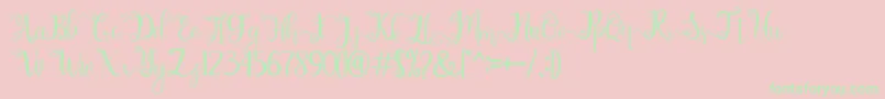 chathaleya Font – Green Fonts on Pink Background