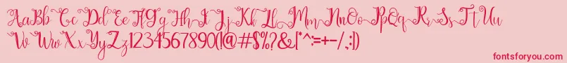 chathaleya Font – Red Fonts on Pink Background