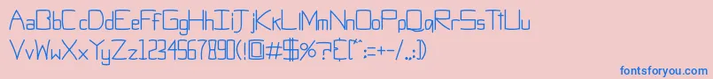 フォントObtiSansMac – ピンクの背景に青い文字