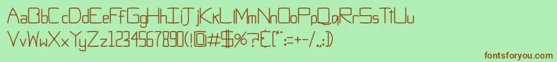 Шрифт ObtiSansMac – коричневые шрифты на зелёном фоне