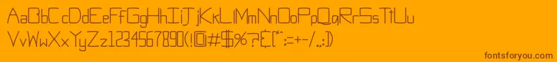 フォントObtiSansMac – オレンジの背景に茶色のフォント